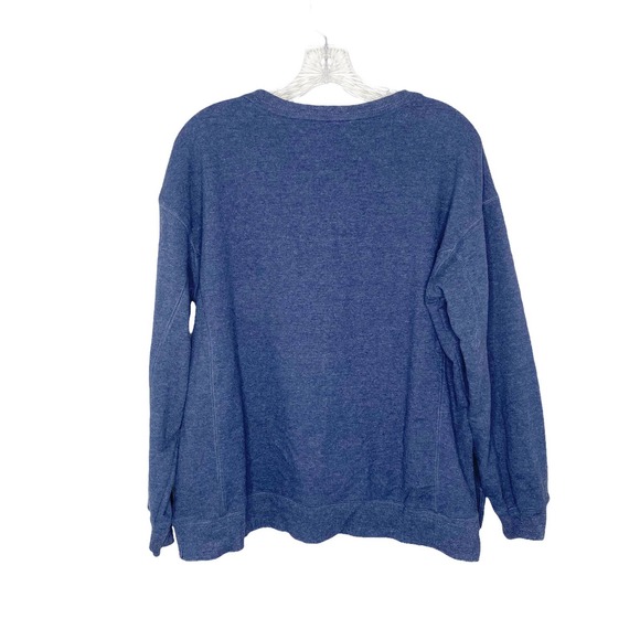 Wildfox Navy Blue Social Spellout Crewneck Sweater Size L - Picture 3 of 6
